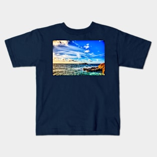 Godrevy Lighthouse Stunning Sky Kids T-Shirt